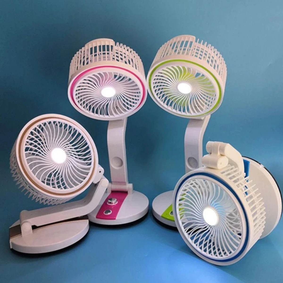 Rechargeable Folding Fan With Led Light - Image 3