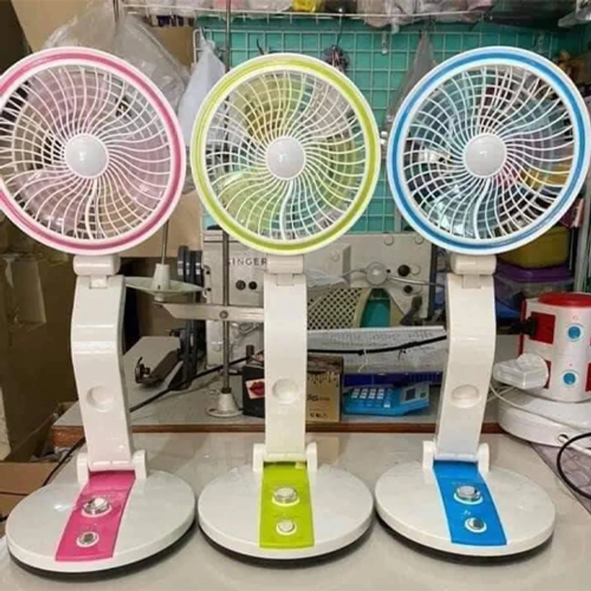 Rechargeable Folding Fan With Led Light - Image 5