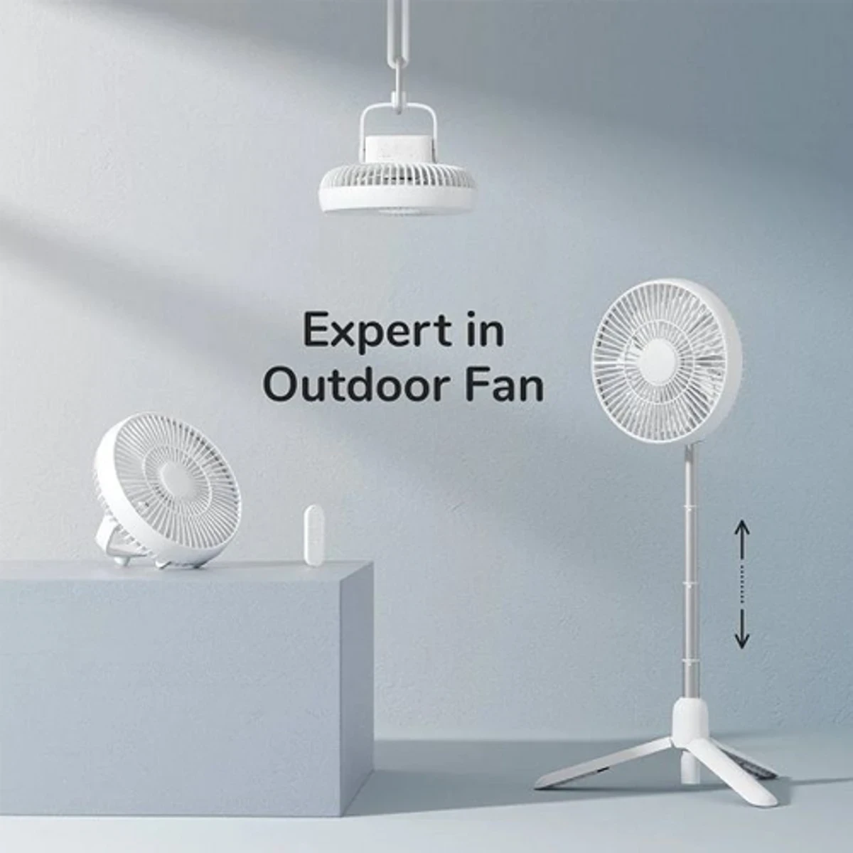 JISULIFE FA37 Retractable USB Ceiling Fan With Tripod - Image 3