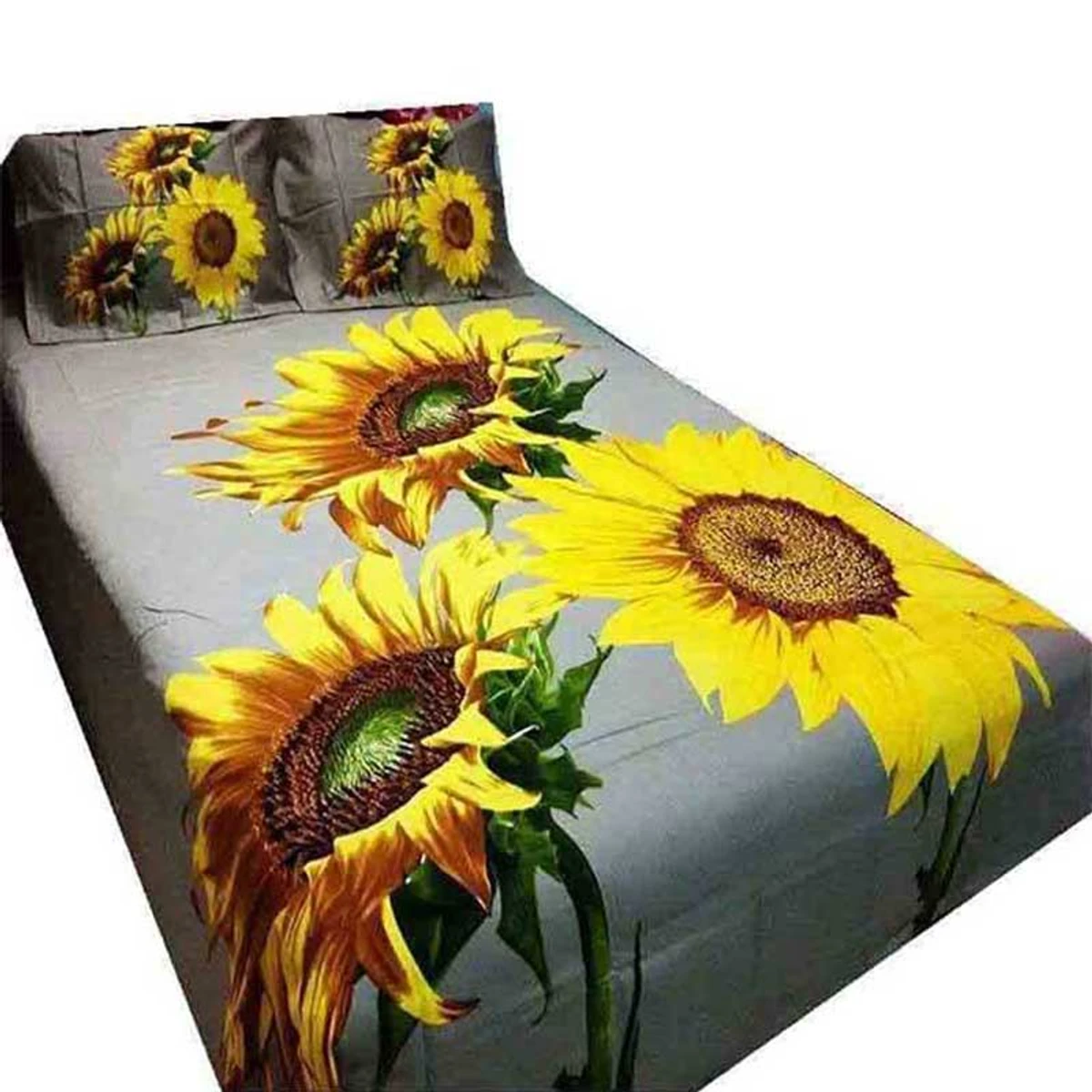 Sun Flower King Size Bed Sheet Set