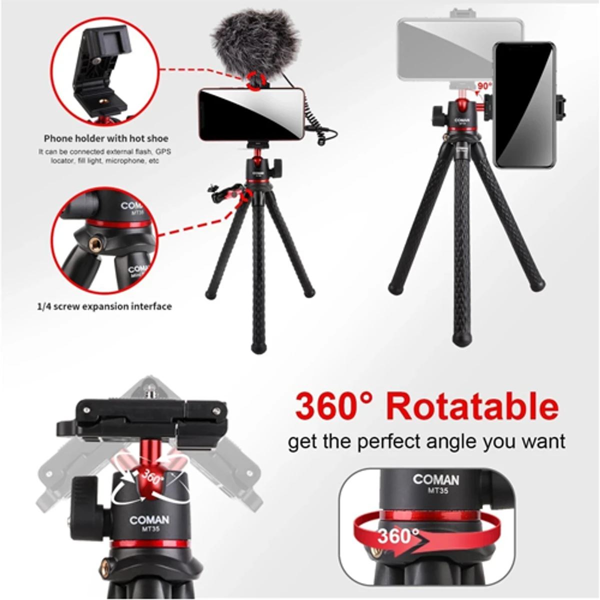 Ulanzi MT11 Octopus Tripod For DSLR Camera & Smartphones