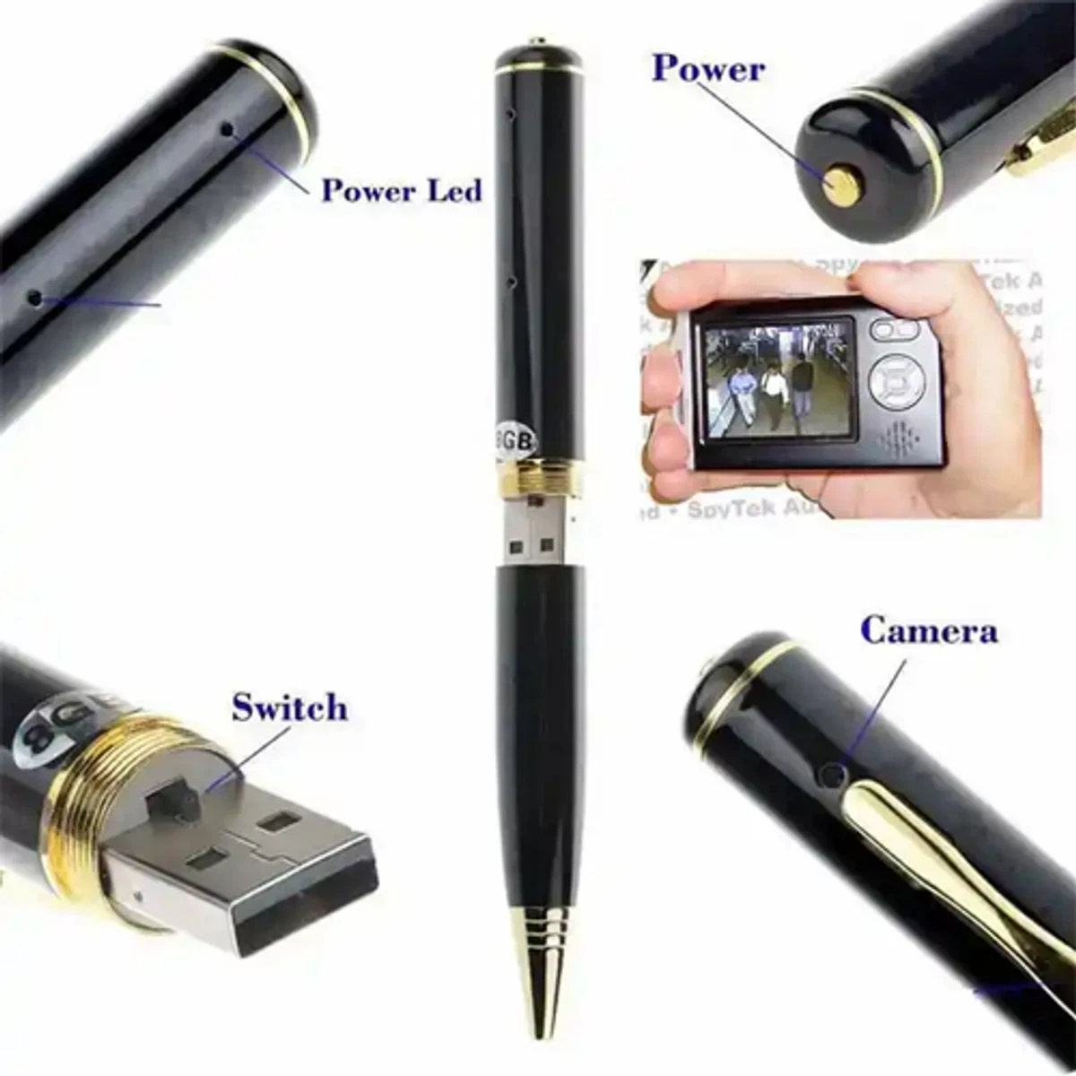 Digital Video Camera with pen 32GB Memory Supported