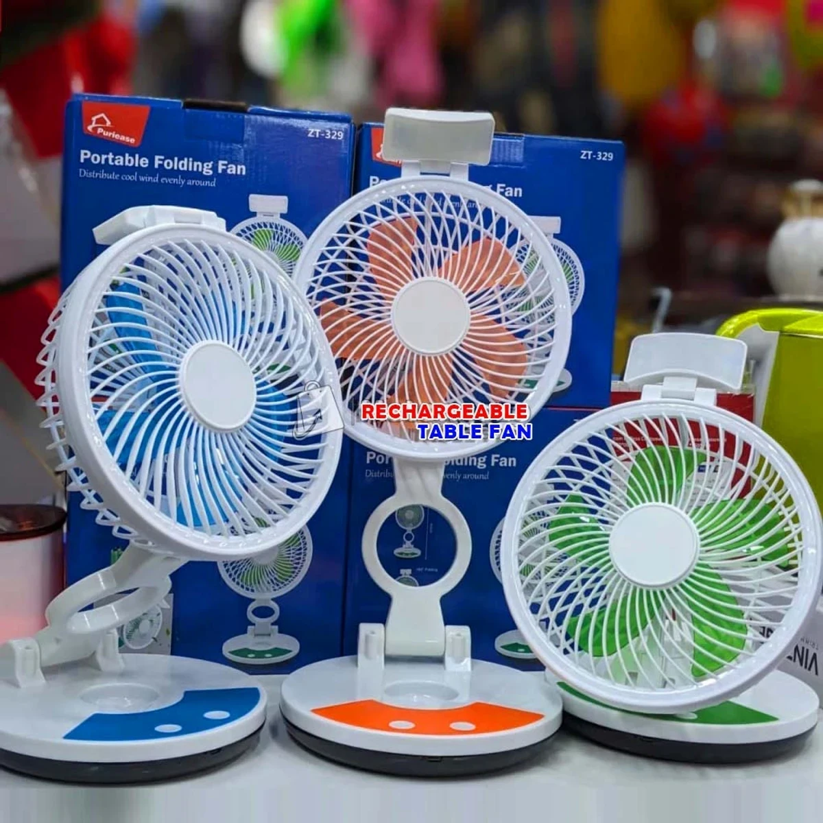 Rechargeable Table fan with light ( 1 year Warranty )