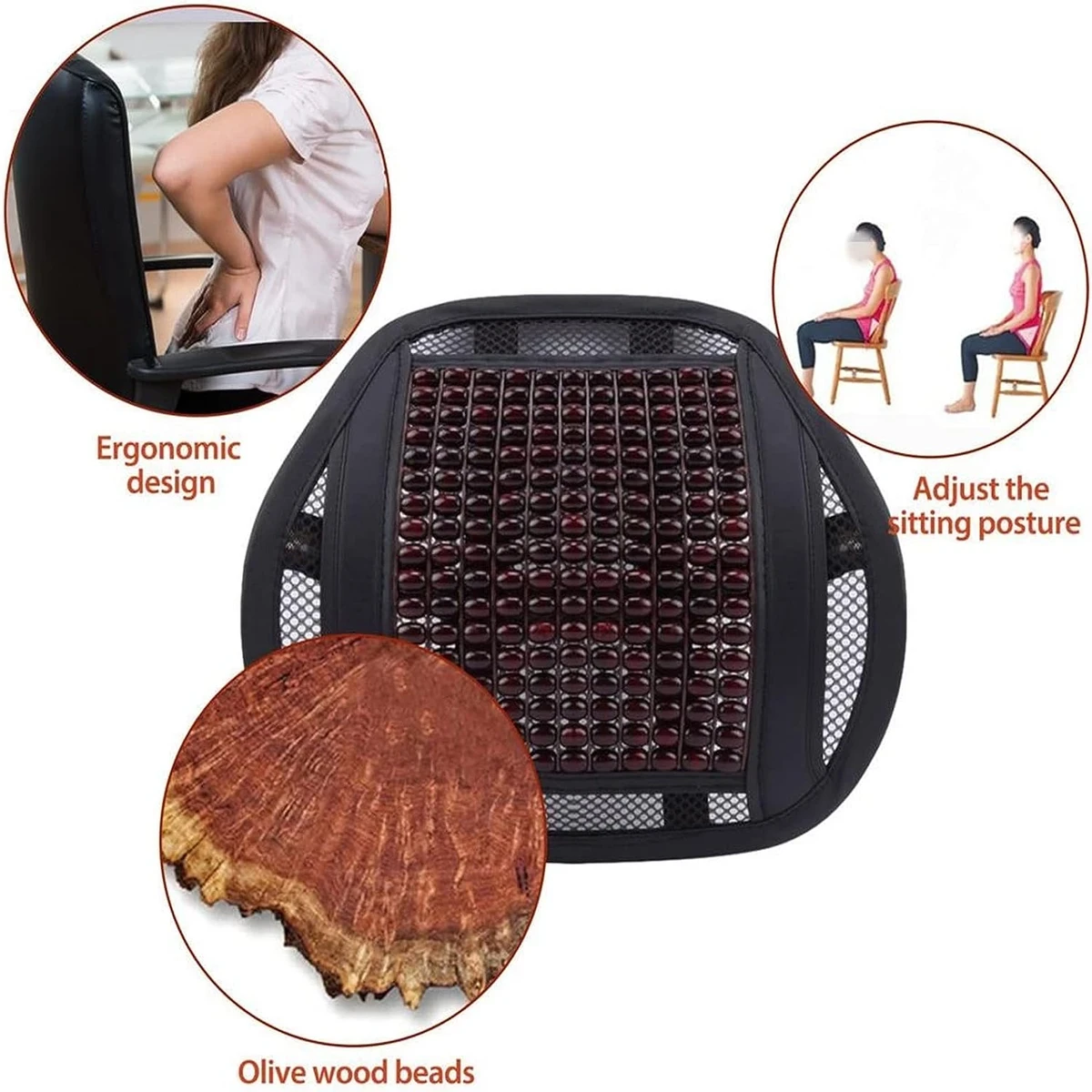 Premium Chair Back Support Massage Cushion