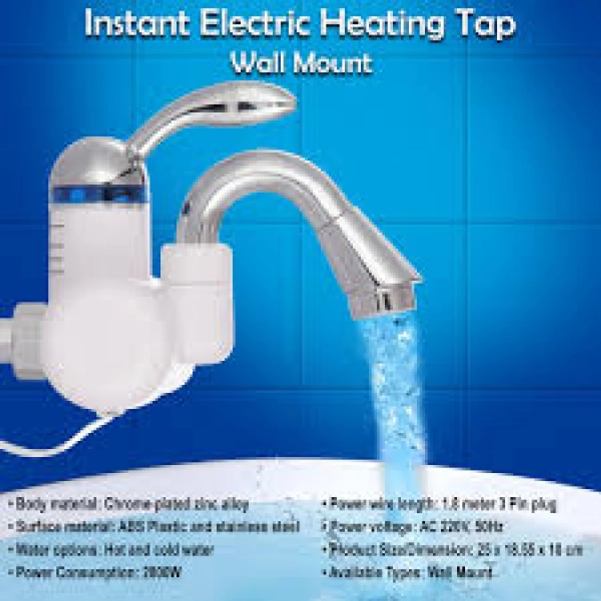 Hot Water Tap Analog Wall Mount