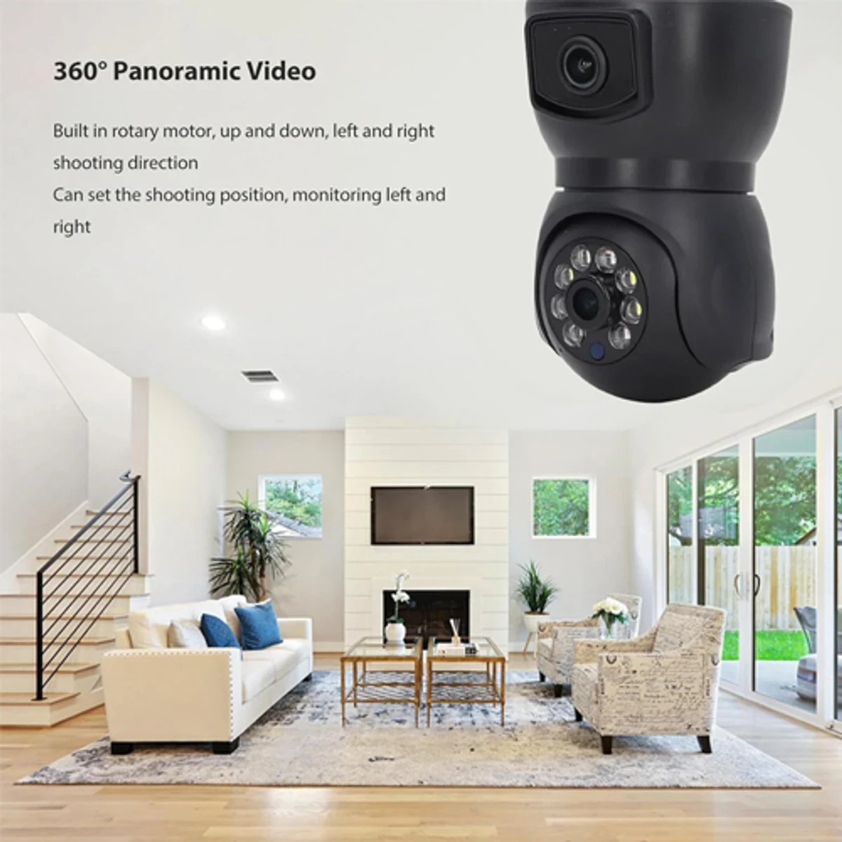 V380 E9 Dual Lens Bulb PTZ IP Camera