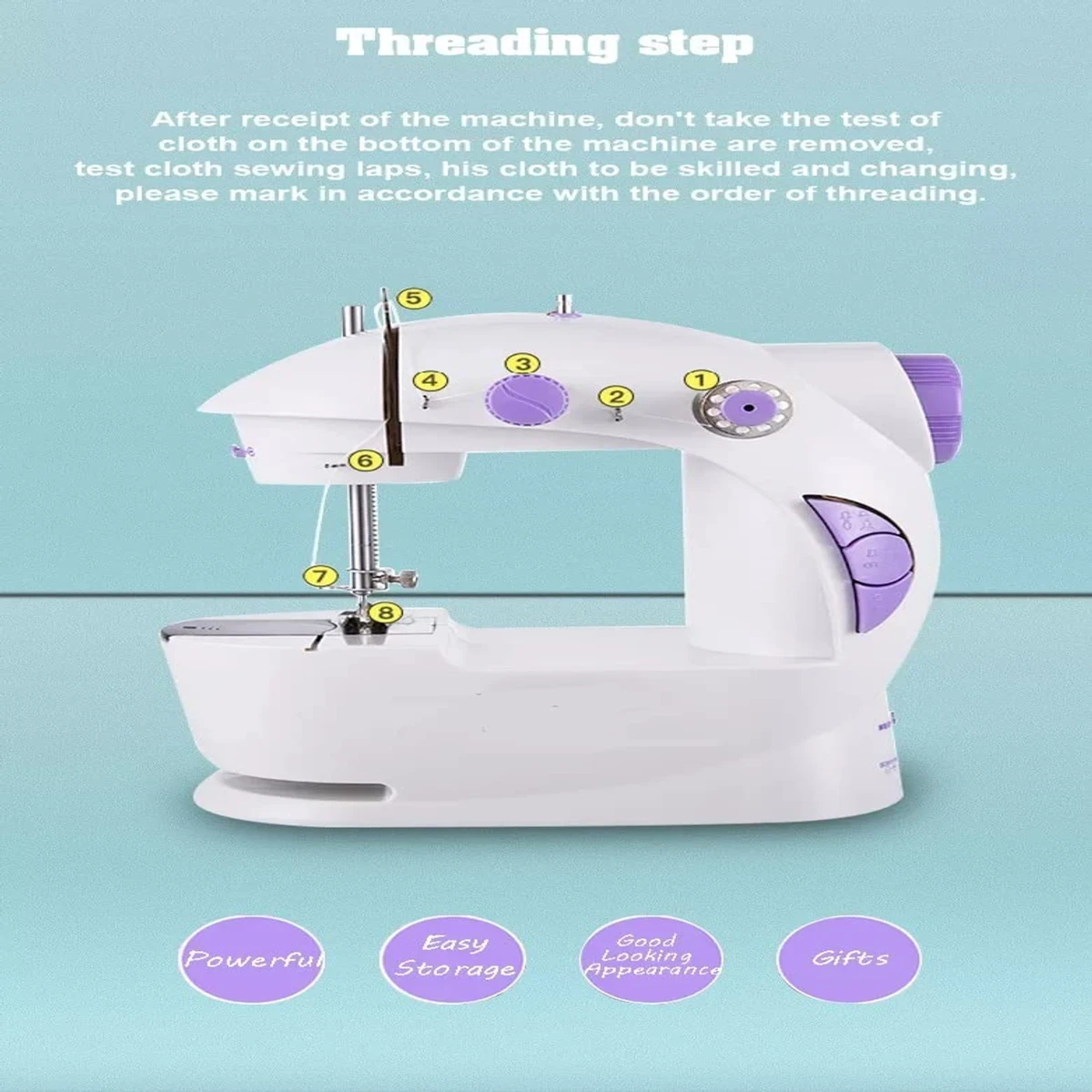 Mini Sewing Machine | Tailoring Machine | Hand Sewing Machine With Foot Pedal, Adapter