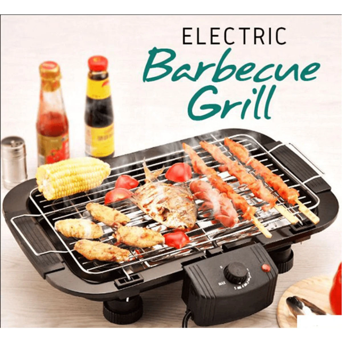 Electric BBQ Grill Machine - Black