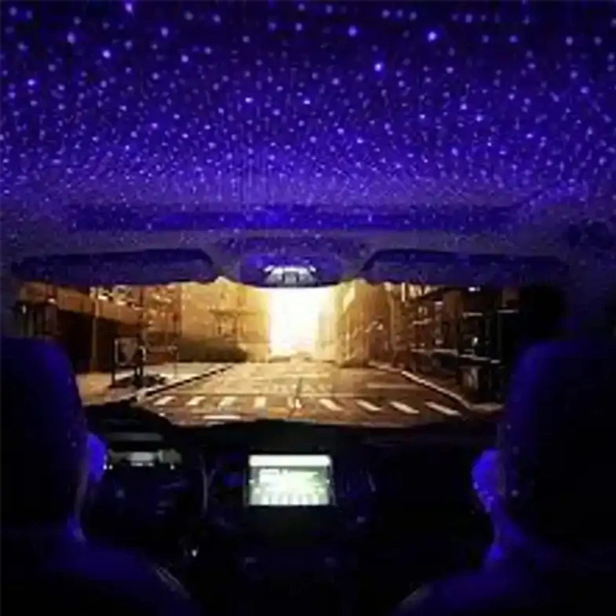 Mini Led Projection Lamp Star Night, Mini Projection Lamp Star Night USB Plug for Car (Blue + Red)