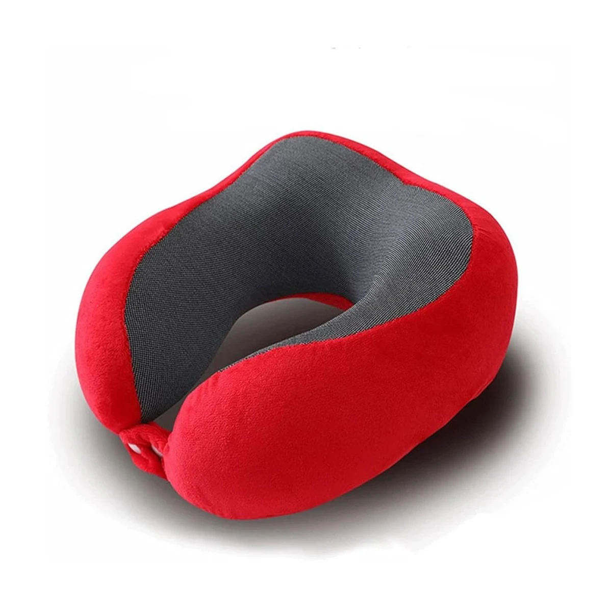 Travel Pillow 100% Memory Foam Travel Neck Pillow, Travel Pillow U Shaped Neck Pillow, Ideal for Airplane, Home and Office (Color : Red, Size : 28x24x12cm)