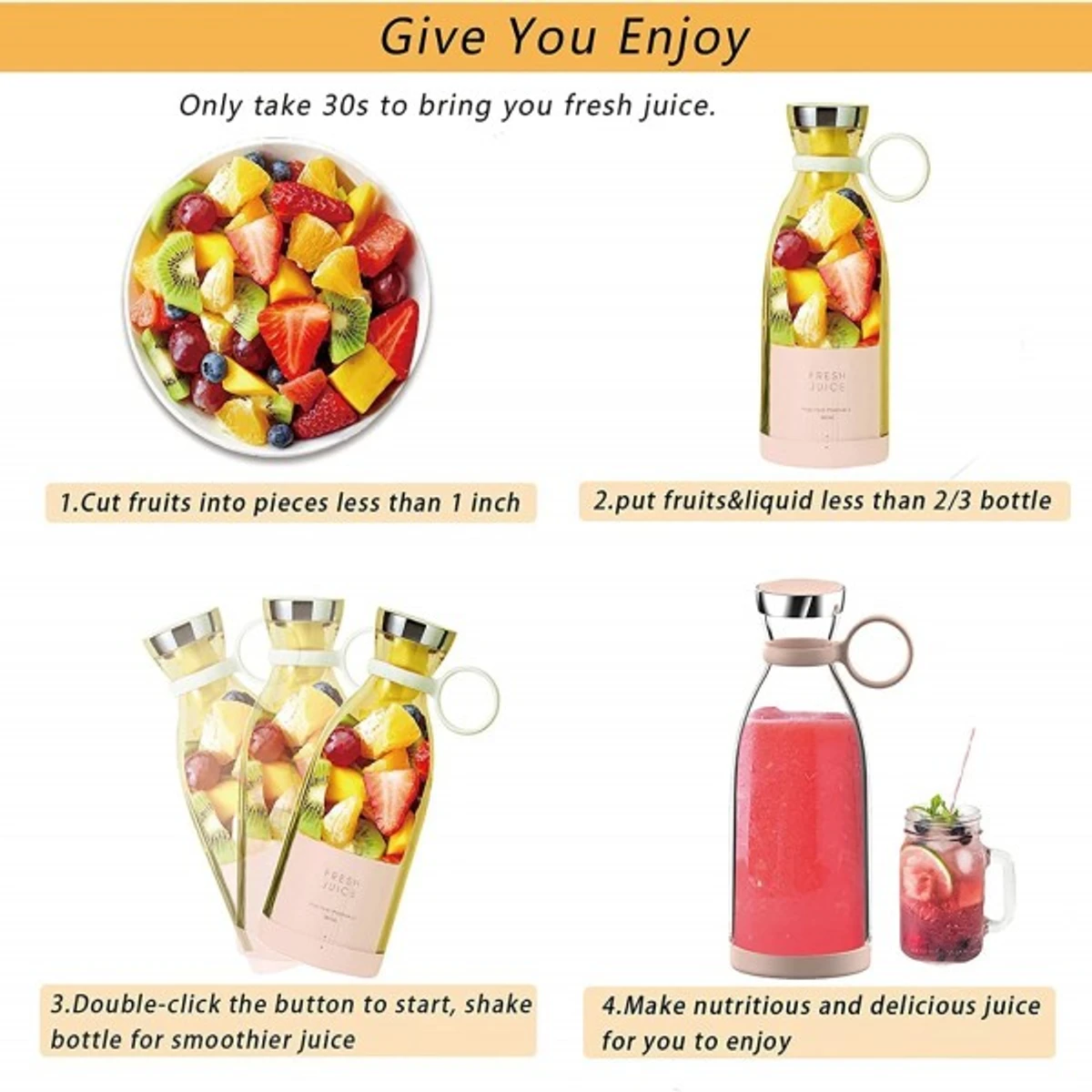 Juicer Blender 420ML Portable