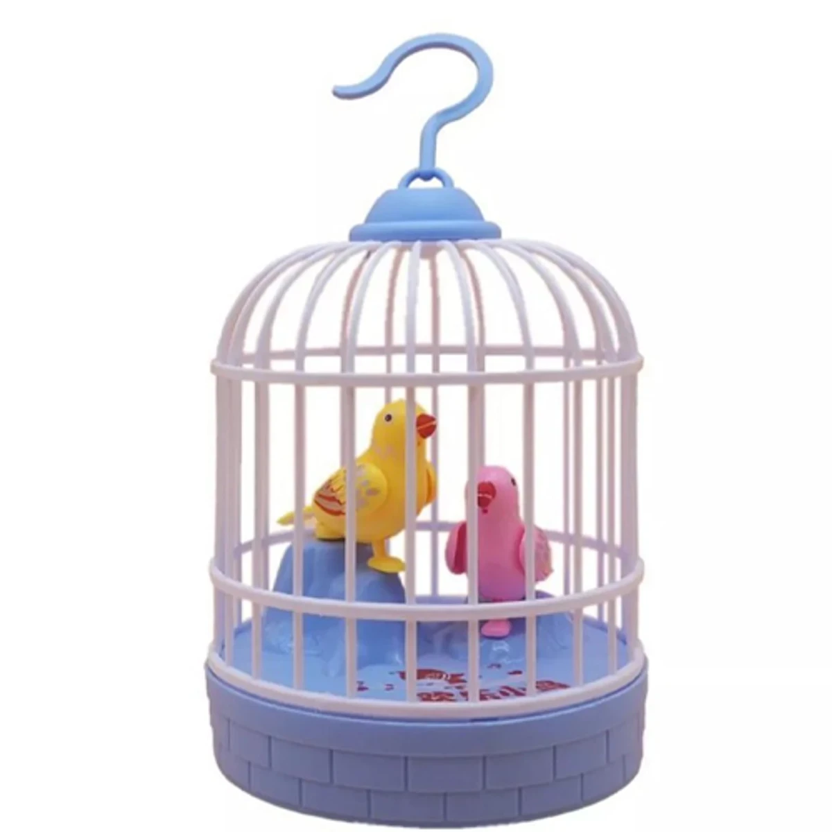 Talking Birds Cute Mini Bird Cages Voice Sensing Dual Bird Plastic Electronic Bird Toys