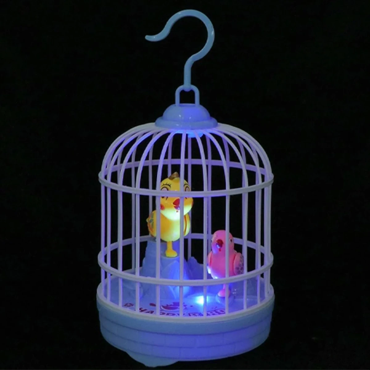 Talking Birds Cute Mini Bird Cages Voice Sensing Dual Bird Plastic Electronic Bird Toys - Image 3