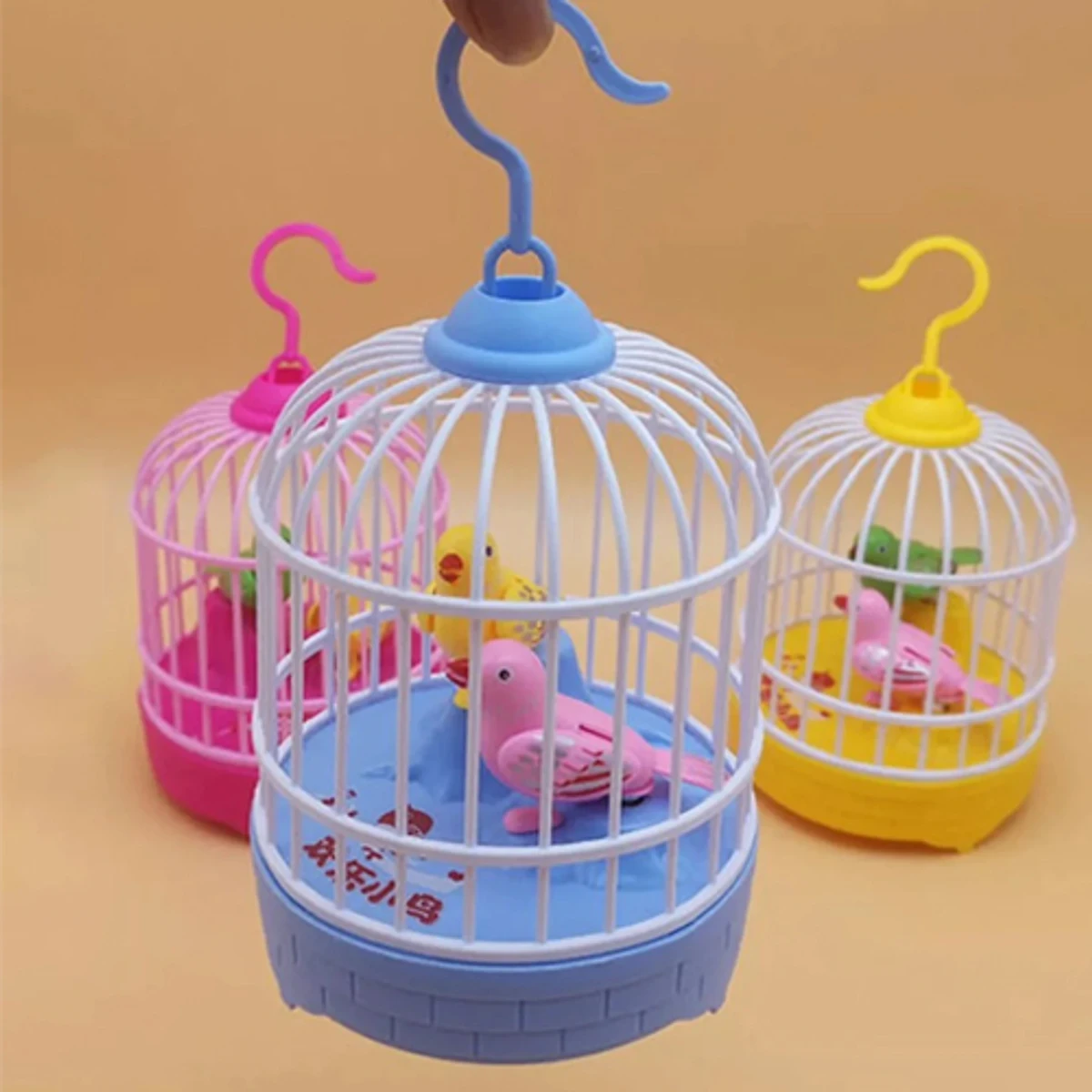 Talking Birds Cute Mini Bird Cages Voice Sensing Dual Bird Plastic Electronic Bird Toys - Image 7