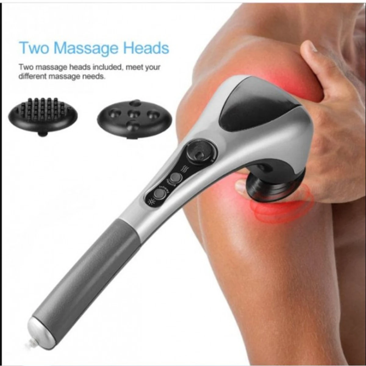 Double Heads Body Massager with Vibration and Heat