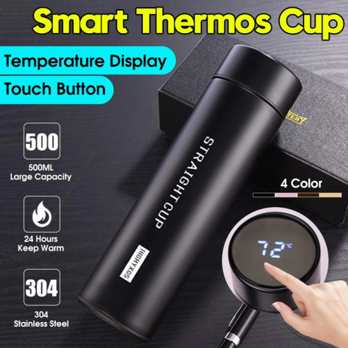 Stainless steel thermal Mug with LED digital screen