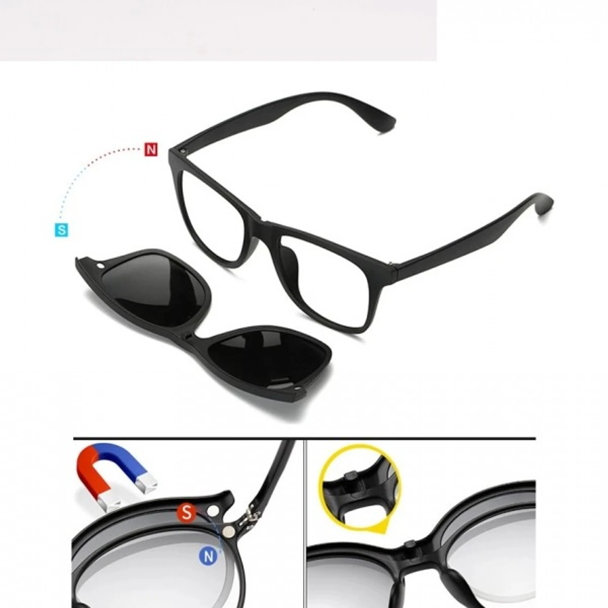 6 in 1 Magnetic Sunglasses