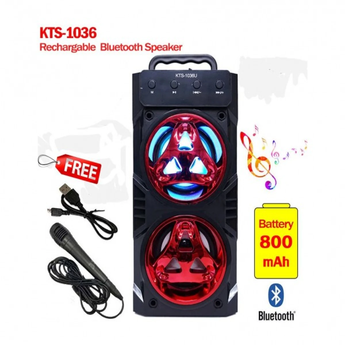 KTS-1036 Rechargeable Bluetooth Karaoke Speaker